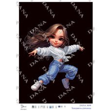 Cхема для вышивки бисером  ДАНА-3699 Танцующая девочка