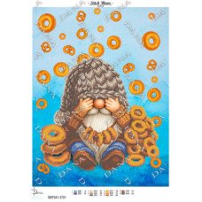 Схема для вишивання бісером ДАНА-3701 Гномик з бубликами