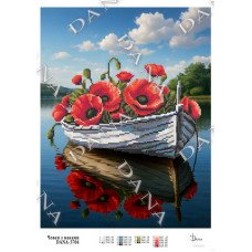 Схема для вишивання бісером ДАНА-3704 Човен з маками