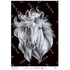 Схема для вишивання бісером ДАНА-3707 Білий Кінь