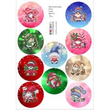 Схема для вишивання бісером ДАНА-3710 Ялинкові прикраси Гномики