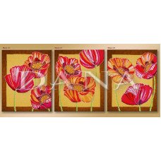 Pattern beading DANA-412 Poppies Triptych