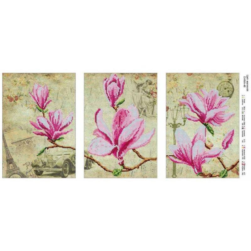 Pattern beading DANA-48 Magnolia flowers