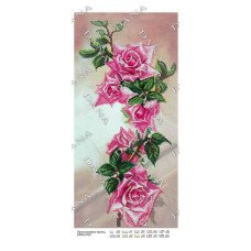 Схема для вишивання бісером ДАНА-5122 Панно рожевих троянд
