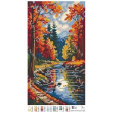 Схема для вишивання бісером ДАНА-5145 Осінь в горах