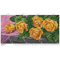 Cхема для вышивки бисером  ДАНА-558 Желтые розы