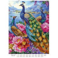 Pattern beading DANA-828 Paradise peacocks