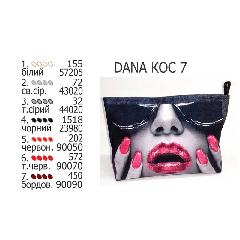 Cosmetic bag for bead embroidery DANA KOC-07