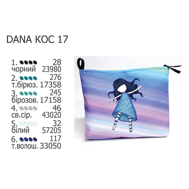 Cosmetic bag for bead embroidery DANA KOC-17