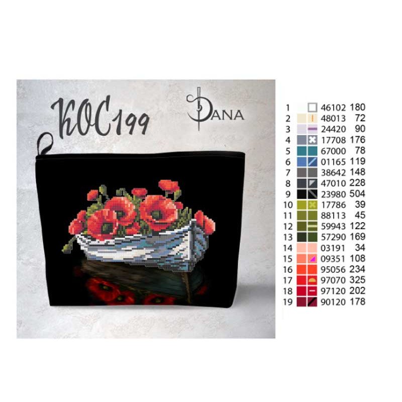 Cosmetic bag for bead embroidery DANA KOC-199