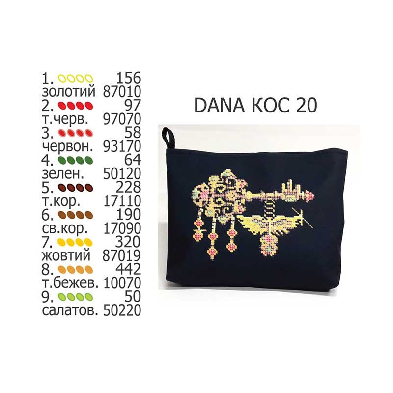 Cosmetic bag for bead embroidery DANA KOC-21