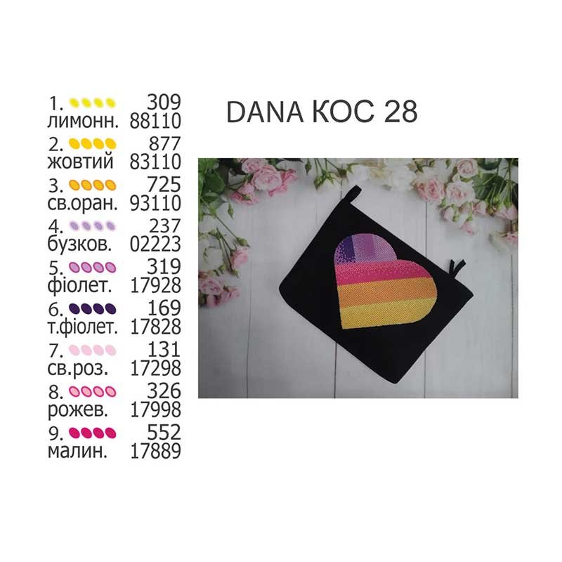 Cosmetic bag for bead embroidery DANA KOC-28
