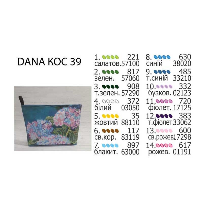 Cosmetic bag for bead embroidery DANA KOC-39