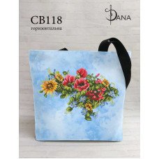 Сумка шоппер для вишивки бісером ДАНА СВ-118 Квіткова Україна