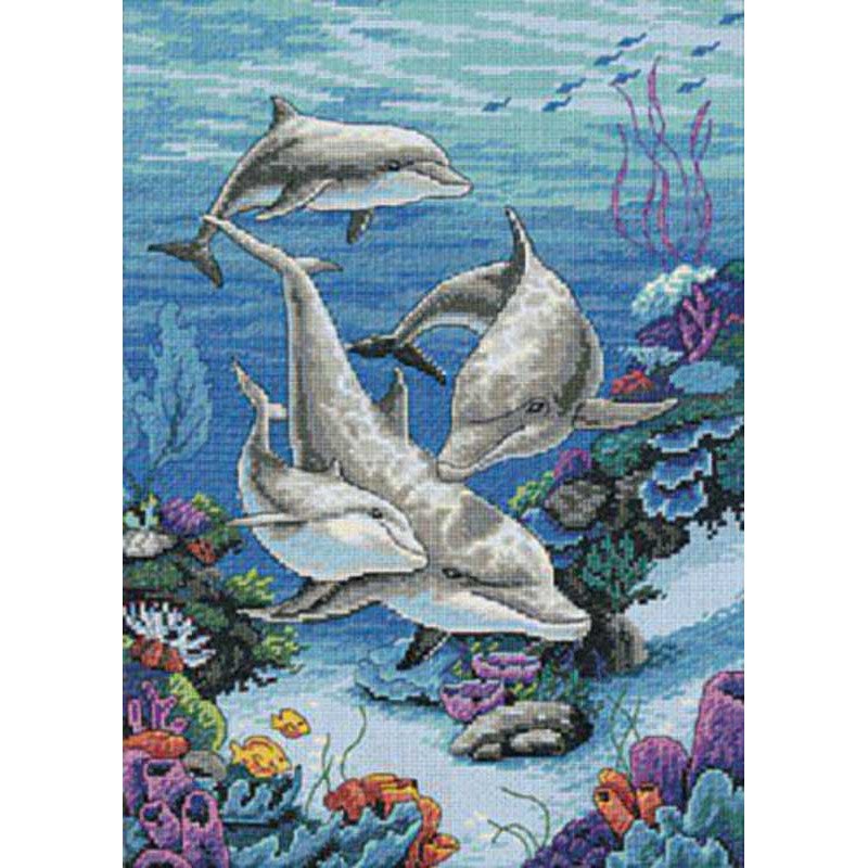 Cross Stitch Kits Dimensions 03830 The Kingdom of Dolphins