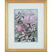 Cross Stitch Kits Dimensions 06884 Chickadees in Spring