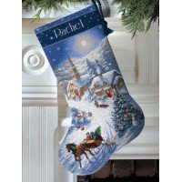 Cross Stitch Kits Dimensions 08712 Sleigh Ride at Dusk Stocking