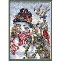 Набор для вышивки крестом Dimensions 08824 Снеговик и олень