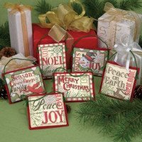 Cross Stitch Kits Dimensions 08827 Christmas Sayings Ornaments