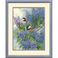 Cross Stitch Kits Dimensions 35258 Chickadees and Lilacs