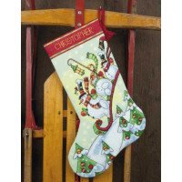 Cross Stitch Kits Dimensions 70-08853 Sledding Snowmen Stocking