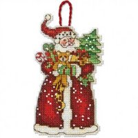 Cross Stitch Kits Dimensions 70-08895 Santa Ornament