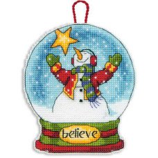 Набір для вишивання хрестиком Dimensions 70-08904 Різдвяна прикраса Снігова куля Віра