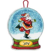 Cross Stitch Kits Dimensions 70-08905 Joy Snow Globe Ornament