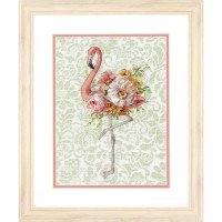 Cross Stitch Kits Dimensions 70-35409 Floral Flamingo