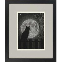 Набір для вишивання хрестиком Dimensions 70-65212 Чорний місячний кіт