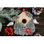 Cross stitch kit on wooden base FruzelOk 0227 Winter birdhouse (out of production)