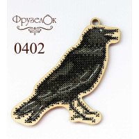 Cross stitch kit on wooden base FruzelOk 0402 Raven
