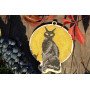 Набір для вишивання хрестиком на дерев'яній основі ФрузелОк 0403 Чорний кіт