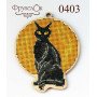 Cross stitch kit on wooden base FruzelOk 0403 The black Cat