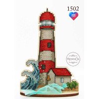 Cross stitch kit on wooden base FruzelOk 1502 Lighthouse