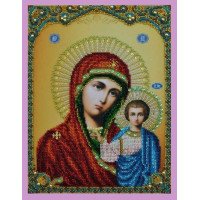 Набір вишивки бісером Картини Бісером Р-108 Казанська Ікона Божої Матері