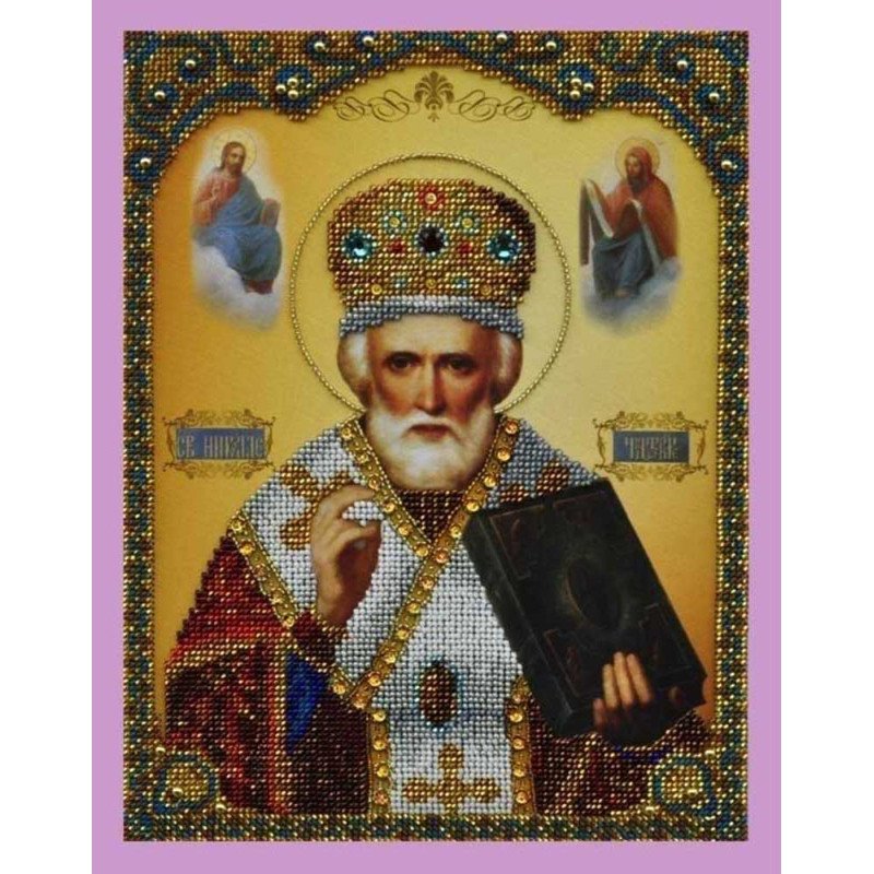 Набір вишивки бісером Картини Бісером Р-182 Ікона святителя Миколая Чудотворця