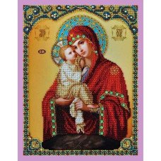 Набір вишивки бісером Картини Бісером Р-187 Ікона Божої Матері Почаївська