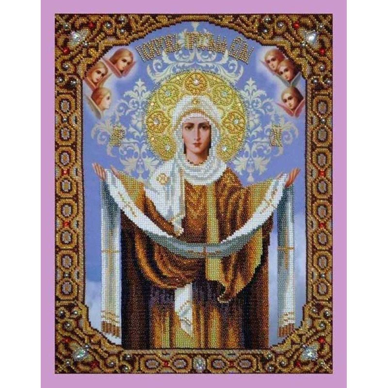 Набор вышивки бисером Картины Бисером Р-201 Икона Покров Пресвятой Богородицы
