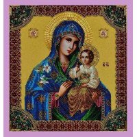 Beadwork Set Pictures Beaded Р-203 Mother of God Icon "fadeless color"