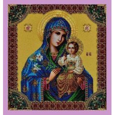 Beadwork Set Pictures Beaded Р-203 Mother of God Icon "fadeless color"