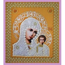 Набор вышивки бисером Картины Бисером Р-206 Казанская Икона Божией Матери. Венчальная пара (золото)
