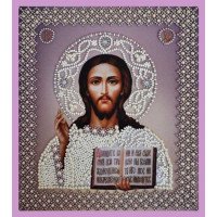Набір вишивки бісером Картини Бісером Р-209 Ікона Христа Спасителя. Вінчальна пара