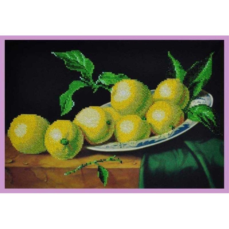 Набір вишивки бісером Картини Бісером Р-212 Натюрморт з лимонами