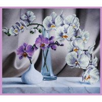 Beadwork Set Pictures Beaded Р-243 Still life with orchids