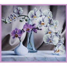 Набор вышивки бисером Картины Бисером Р-243 Натюрморт с орхидеями
