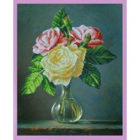 Набор вышивки бисером Картины Бисером Р-265 Букетик роз