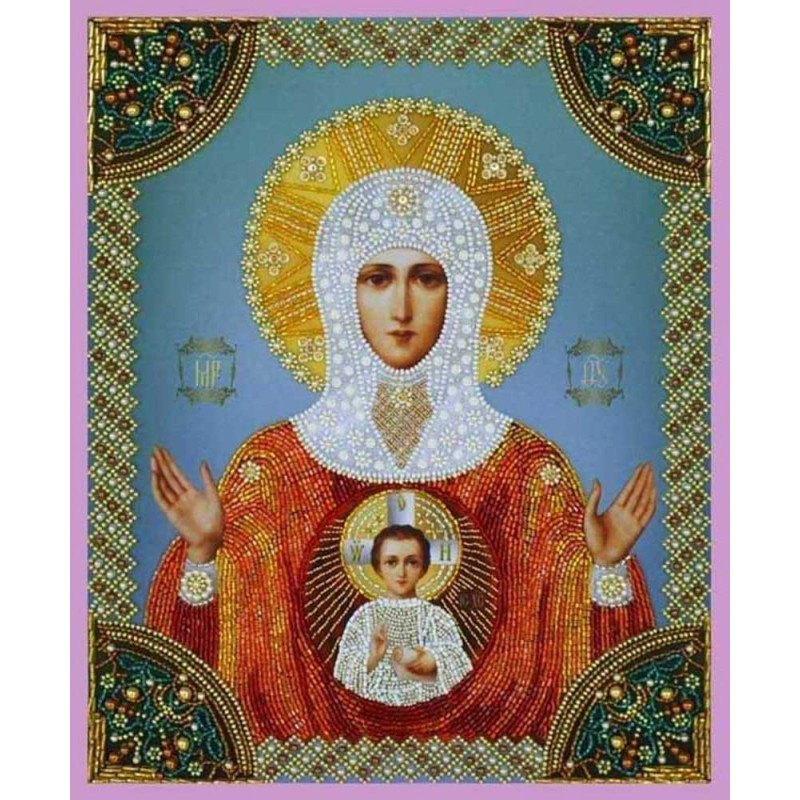 Набір вишивки бісером Картини Бісером Р-272 Ікона Знамення Пресвятої Богородиці