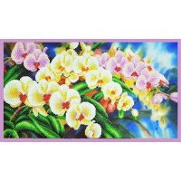 Набор вышивки бисером Картины Бисером Р-308 Орхидеи в саду