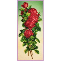 Набір вишивки бісером Картини Бісером Р-348 Букет червоних троянд
